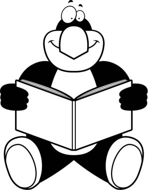 Karikatür penguen okuma