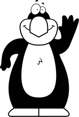 sallayarak karikatür penguen