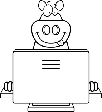 Çizgi film domuz bilgisayar