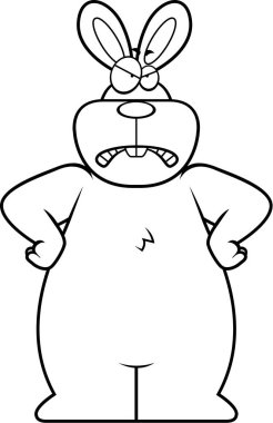 Karikatür tavşan kızgın