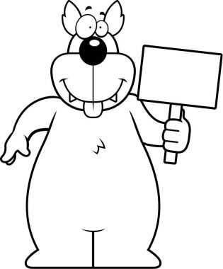 Çizgi film kurt işareti