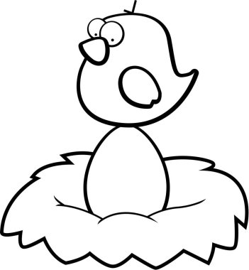 Karikatür kuş yumurta