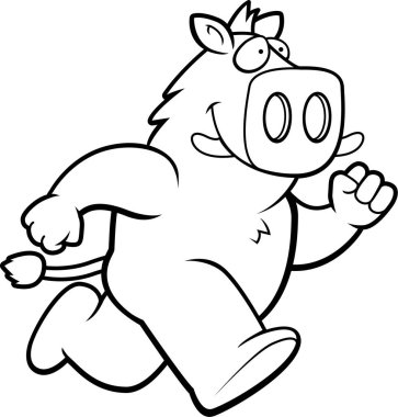 Çizgi film yaban domuzu çalışan