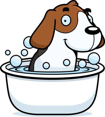 Çizgi film Beagle banyo
