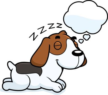 Çizgi film Beagle rüya