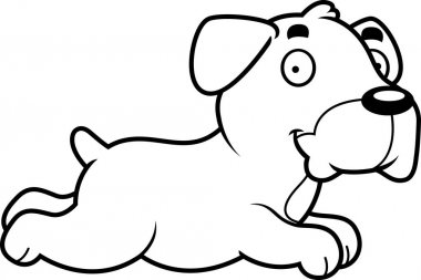 Çizgi film boksör çalışan