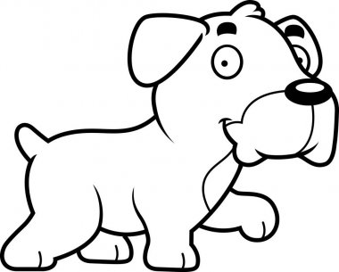 Çizgi film boksör yürüyüş