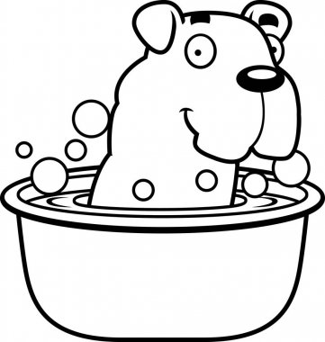 Çizgi film Bulldog banyo