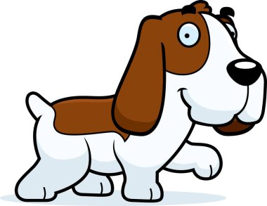 Çizgi film Basset Hound yürüyüş