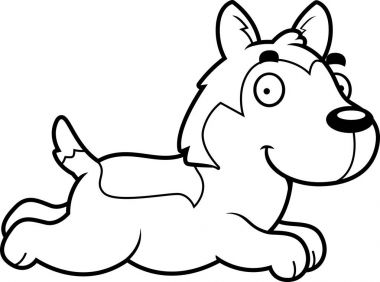 Çizgi film Husky çalışan