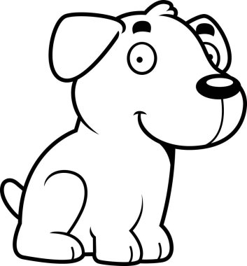 Çizgi film Labrador oturma