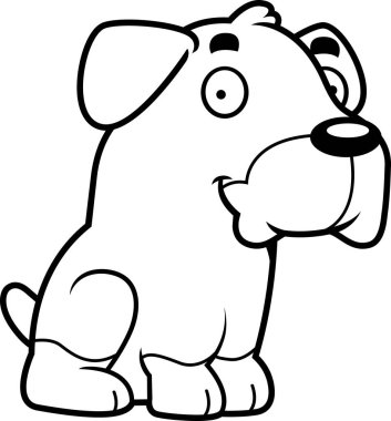 Çizgi film Rottweiler oturma