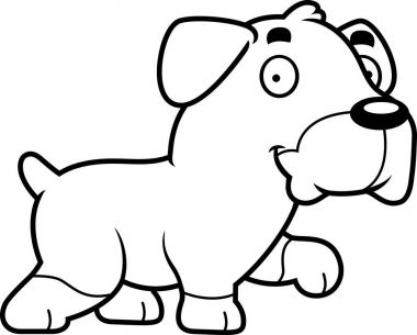 Çizgi film Rottweiler yürüyüş