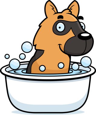 Çizgi film Alman çoban banyo