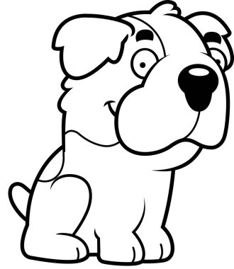 Çizgi film Saint Bernard oturan