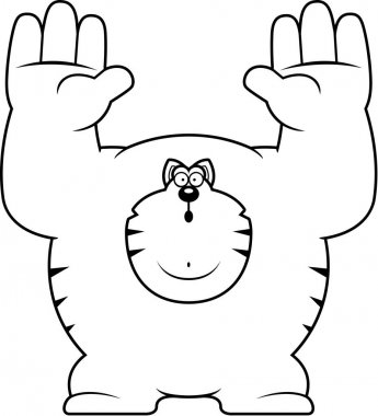 Karikatür kedi teslim