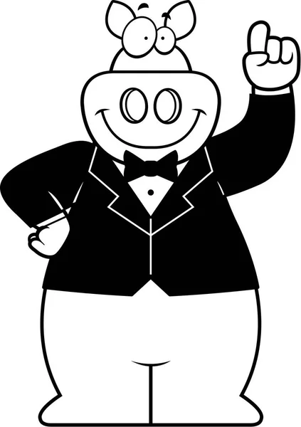 Tuxedo de porco dos desenhos animados —  Vetores de Stock