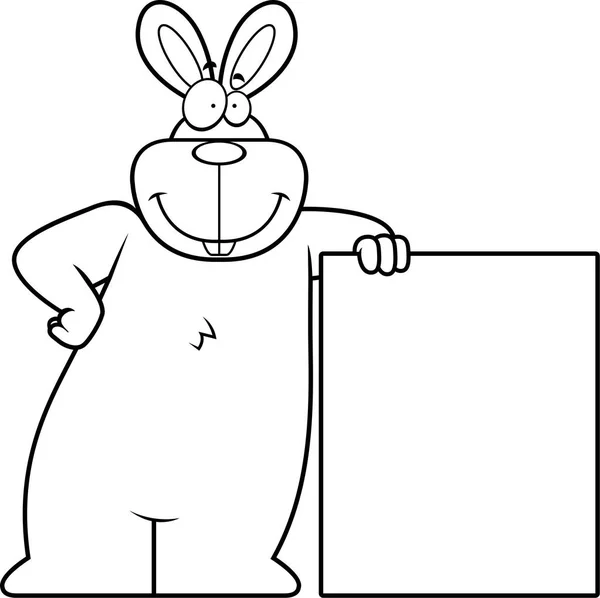 Cartoon Rabbit appoggiato — Vettoriale Stock