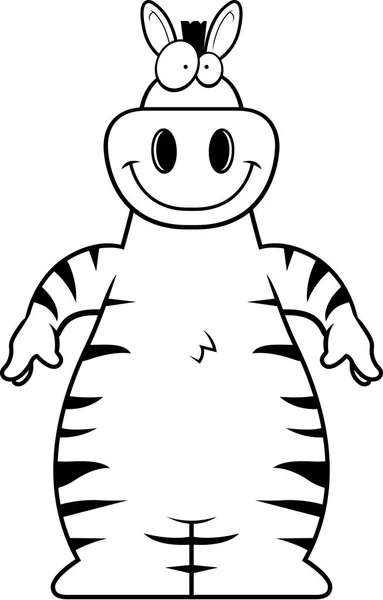 Dessin animé Zebra Sourire — Image vectorielle