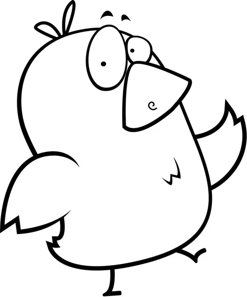Pájaro de dibujos animados caminando — Vector de stock
