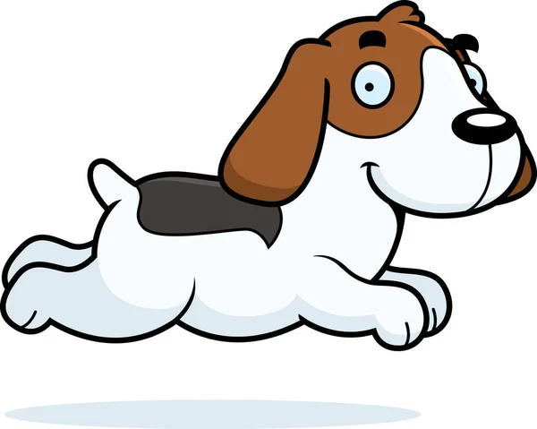 Γελοιογραφία Beagle Running — Διανυσματικό Αρχείο