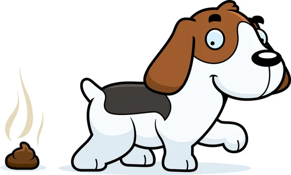 Cartoon Beagle bajs — Stock vektor