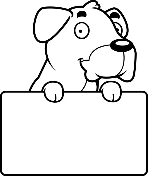 Cartoon Boxer signe — Image vectorielle