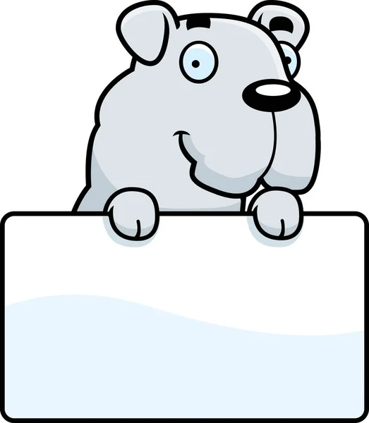 Cartoon-Bulldogzeichen — Stockvektor
