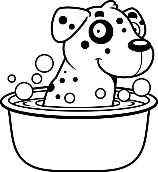 Карикатура на далматинскую ванну — стоковый вектор