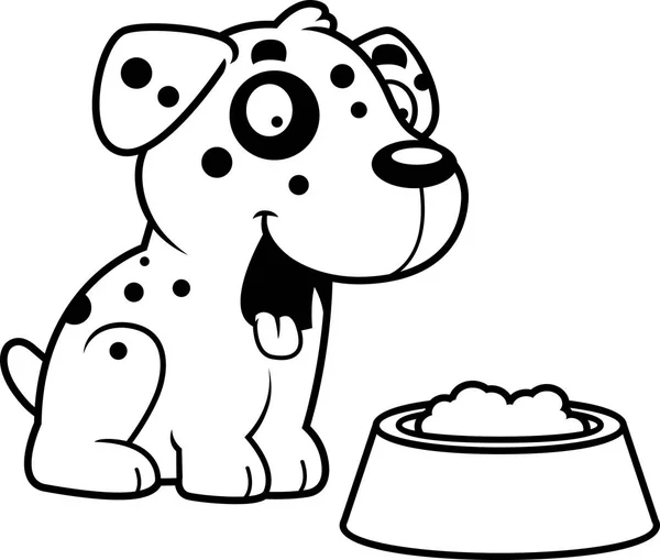 Cartoon Dalmatian Food — Stock Vector