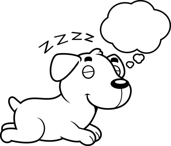 Cartoon Labrador Dreaming — Stock Vector