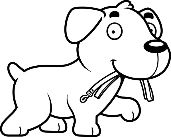 Desenhos animados Labrador Leash — Vetor de Stock