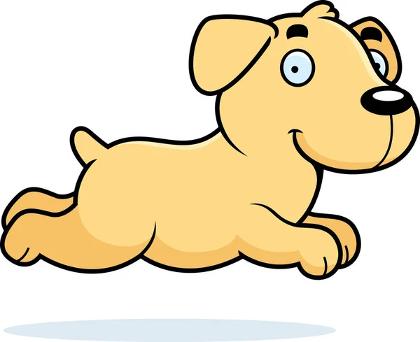 Dibujos animados Labrador Correr — Vector de stock