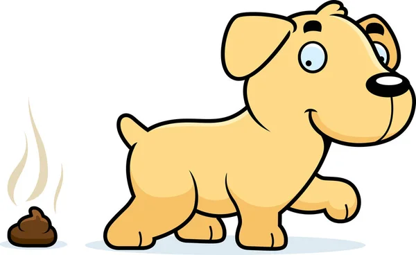 Dibujos animados Labrador Poop — Vector de stock