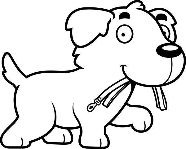Kreskówka pies smycz — Wektor stockowy
