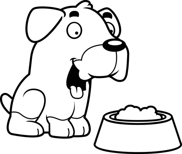 Cartoon Rottweiler Alimentos — Vetor de Stock
