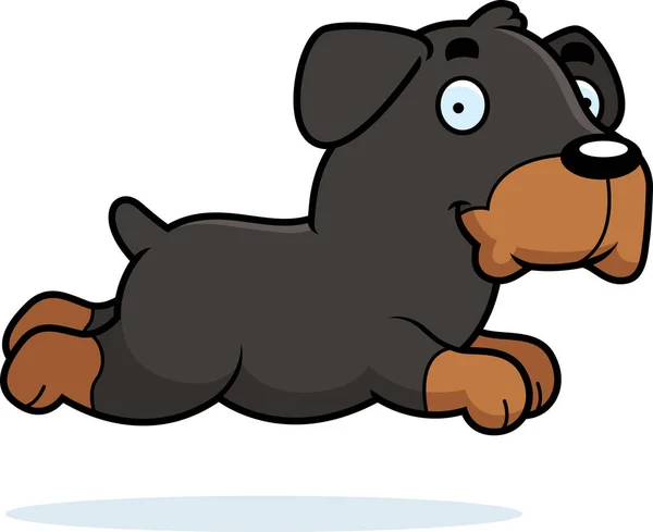 Rajzfilm Rottweiler futás — Stock Vector