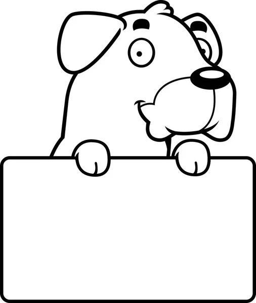 Cartoon Rottweiler signe — Image vectorielle
