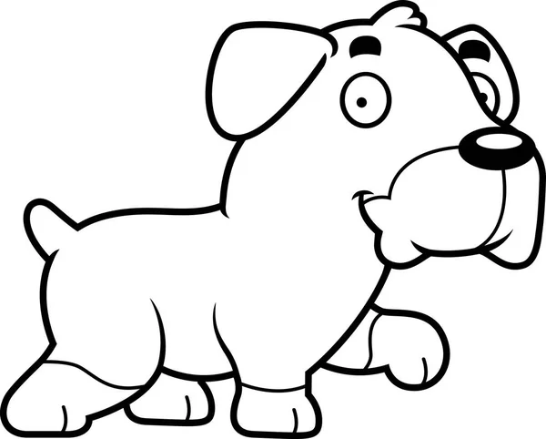 Cartoon Rottweiler Camminare — Vettoriale Stock