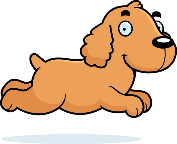 Cartoon Cocker Spaniel Running — Stock Vector