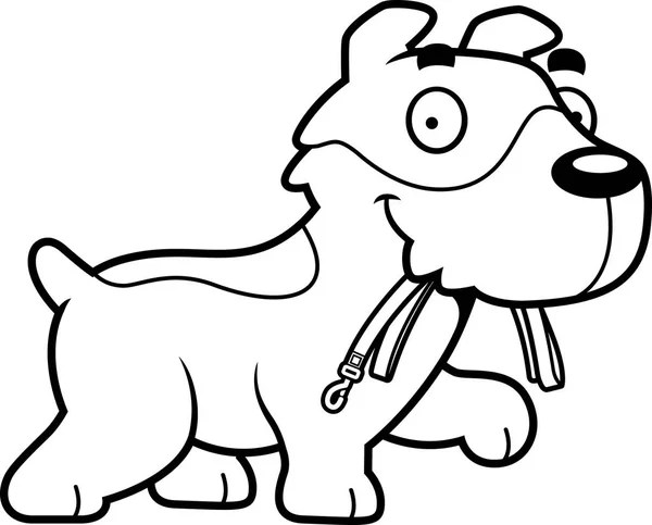 Kreskówka Jack Russell Terrier smycz — Wektor stockowy