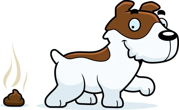 Cartoon Jack Russell Terriër kak — Stockvector