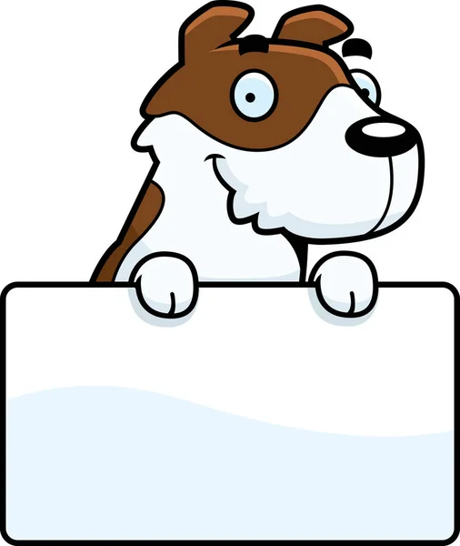Señal de dibujos animados Jack Russell Terrier — Vector de stock