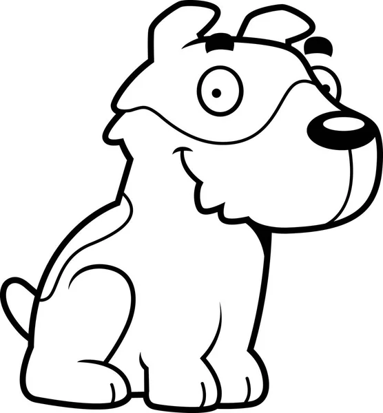 Cartoon Jack Russell Terrier sitter — Stock vektor