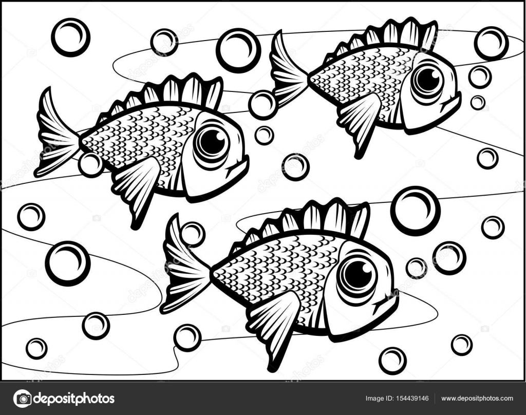 Dessin Animé Poisson Sous Leau Image Vectorielle Cthoman