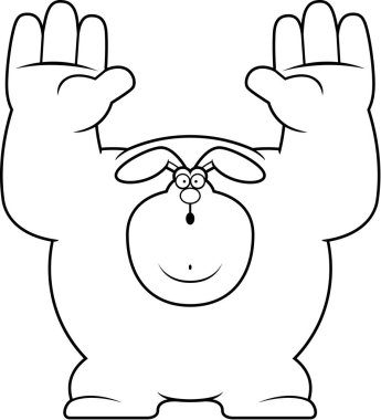 Karikatür tavşan teslim