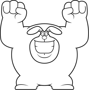 Karikatür tavşan kutluyor