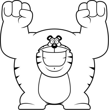 Çizgi film kaplan kutluyor