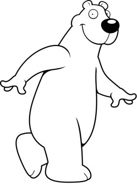 karikatür ayı yürüyüş