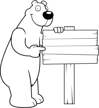 Çizgi film ayı işareti